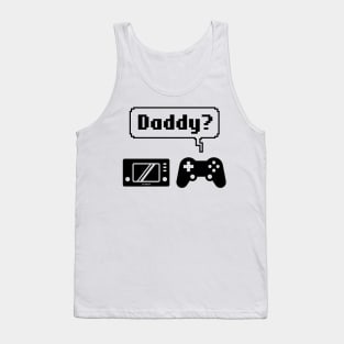 Controller Game Console Icons (Cartoon: Daddy? / Black) Tank Top